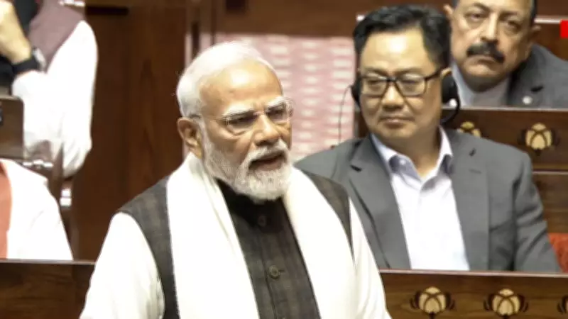 PM Modi's Fiery Rajya Sabha Speech: Counters 'Grave' Slogan, Highlights Global Trade Deals