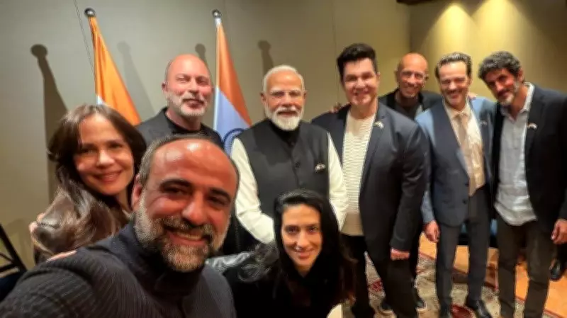 PM Modi's Lighthearted Moment: Selfie with 'Fauda' Cast During Israel Visit