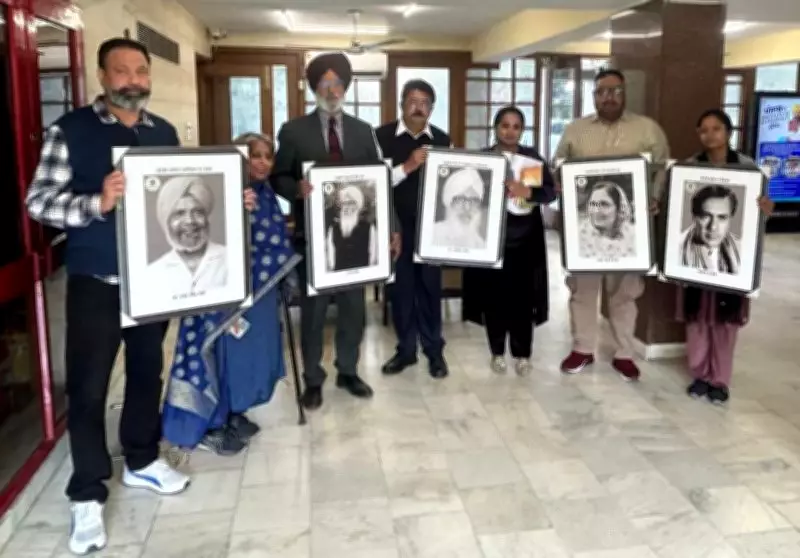 Portraits of 20 Eminent Writers and Scholars Grace Punjab Bhawan Walls in Delhi