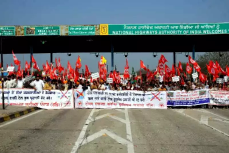 Punjab Toll Plaza Workers Protest Against AI-Based MLFF System, Fear Job Losses