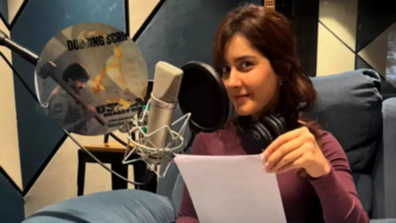 Raashii Khanna Shares Dubbing Glimpse for Pawan Kalyan's 'Ustaad Bhagat Singh'