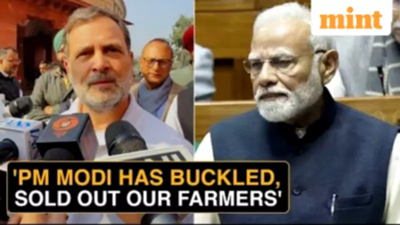 Rahul Gandhi Slams India-US Trade Deal, Accuses PM Modi of Farmer Betrayal