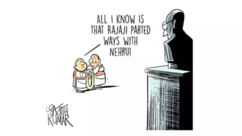 Rajaji's Historic Split from Nehru: A Cartoonist's Perspective on Ideological Rift