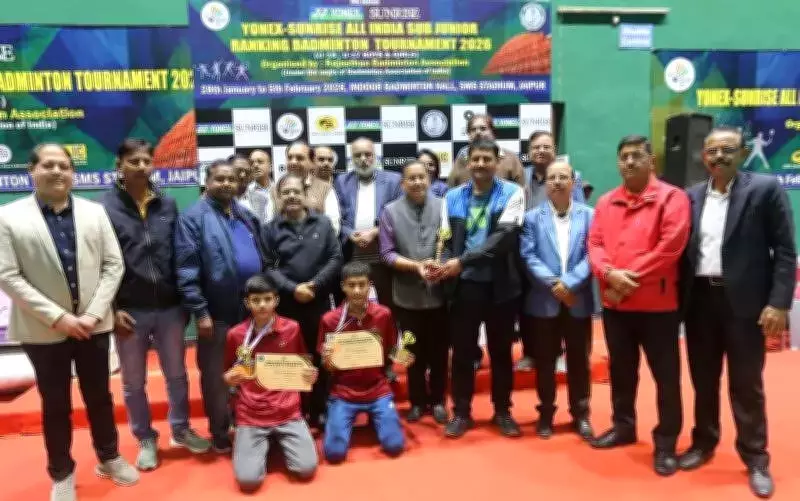 Rajasthan Duo Vayam Lamba & Shreyansh Choudhary Clinch U-15 Doubles Title at All India Badminton