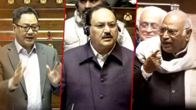 Rajya Sabha Erupts in Heated Exchange Between Nadda and Kharge Over Rahul Gandhi and Opposition Gag
