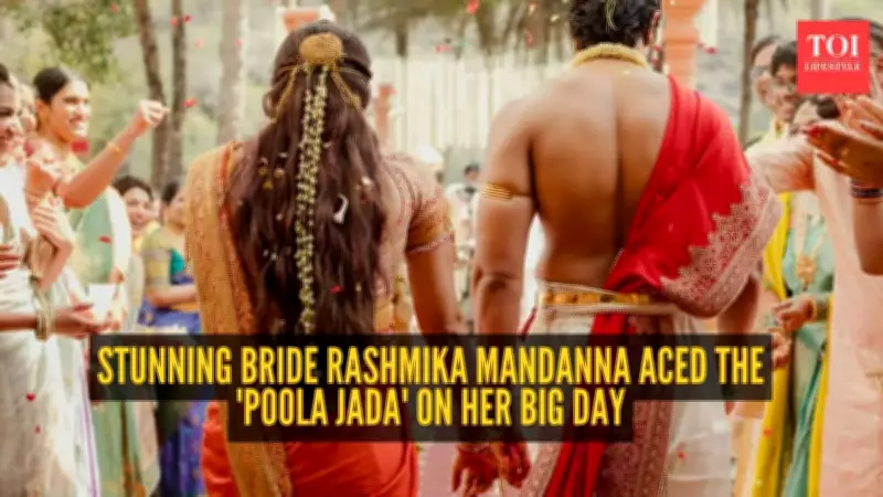 Rashmika Mandanna's Traditional Poola Jada Revives South Indian Bridal Hair