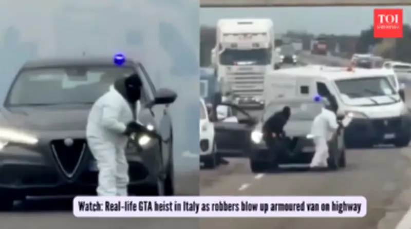 Real-Life GTA 6 Heist in Italy: Armored Van Blown Up on Highway