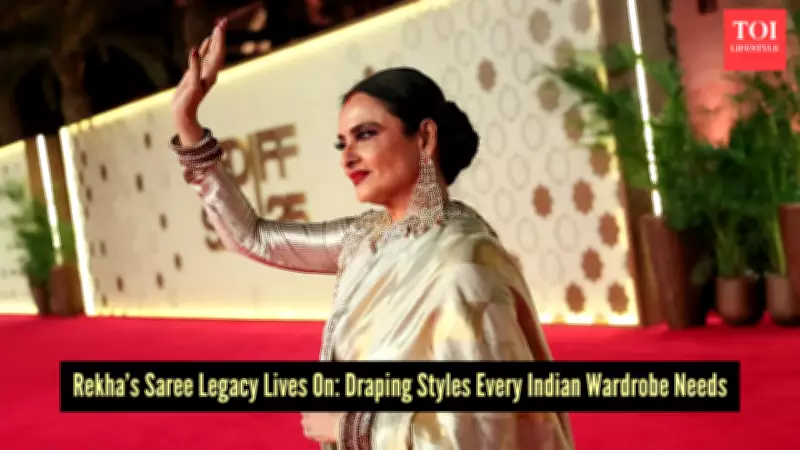 Rekha's Iconic Saree Draping Styles: A Masterclass in Timeless Elegance