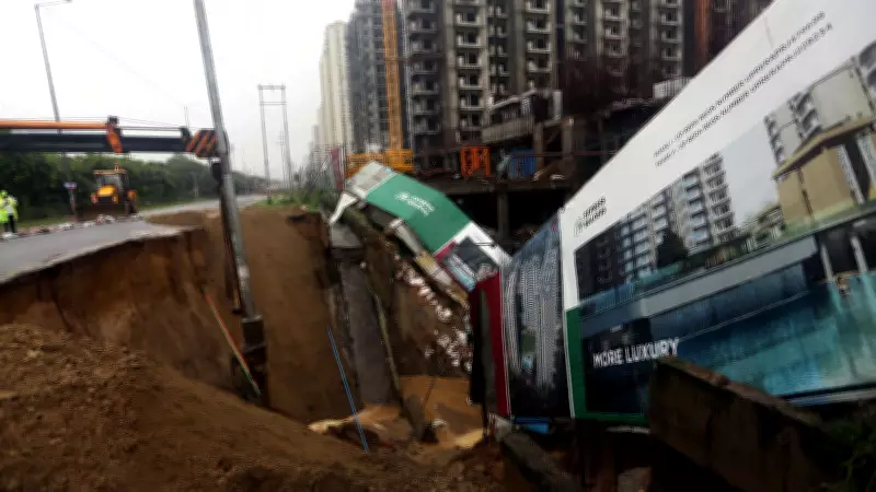 Road Collapse Near NHAI Tunnel Site in Shimla Sparks Safety Concerns