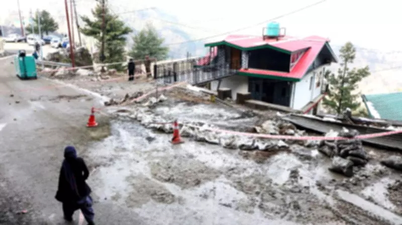 Road Sinks Near 4-Lane Construction Site in Himachal, Traffic Movement Disrupted