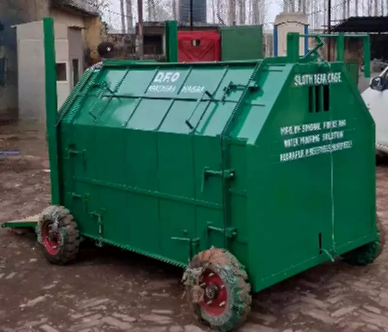 Rudrapur Firm Creates Portable Bear Trap Cage for Wildlife Rescue Operations
