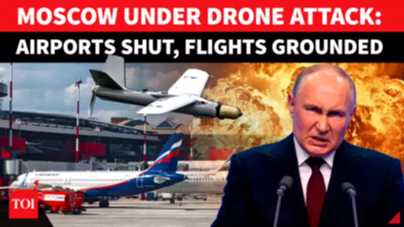 Russian Air Defenses Crush Ukrainian Drone Swarm, Moscow Airports Locked Down