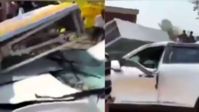 Samajwadi Party Leader Killed in Pratapgarh as Fuel Pump Pole Collapses on Car