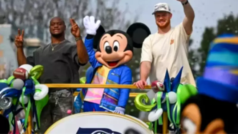 Seahawks Stars Darnold & Walker Bring Super Bowl Victory to Disneyland Parade