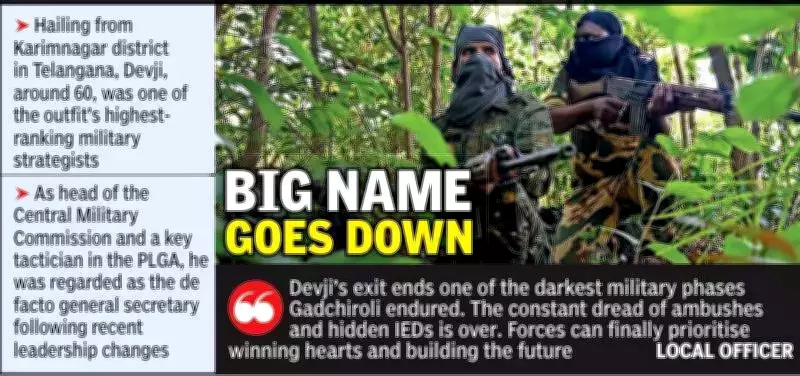 Senior Maoist Leader Devji Surrenders, Marking Turning Point for Gadchiroli