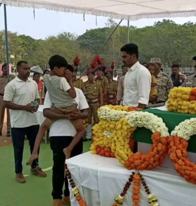 Seven-Year-Old Son's Salute Honors Fallen C-60 Commando Father in Gadchiroli