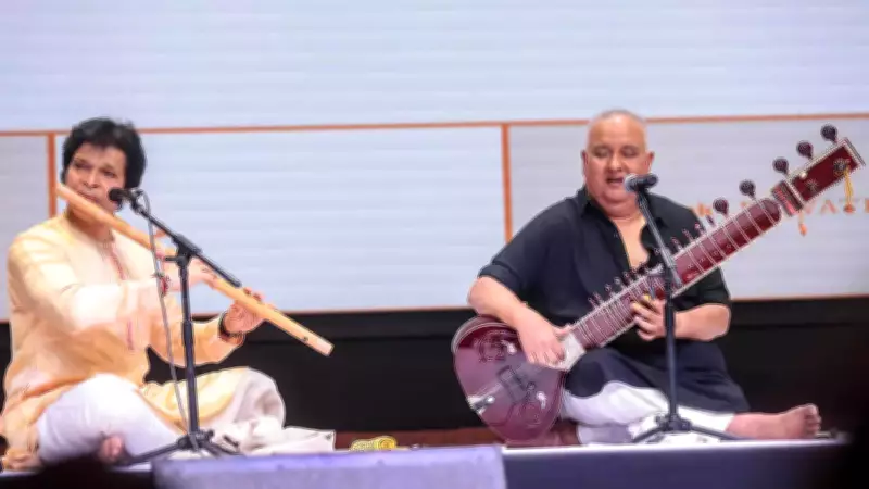 Sitar and Flute Duo Shujaat Khan & Rakesh Chaurasia Enchant Delhi with Strings and Wind Finale