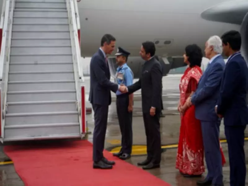 Spain's President Pedro Sanchez Arrives in India for AI Impact Summit
