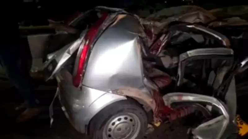Speeding Car Jumps Median, Crashes into KSRTC Bus on Bengaluru-Tumakuru Highway; 5 Killed