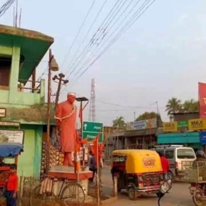 Statue of Jawaharlal Nehru Uprooted by Excavator in Assam's Cachar District