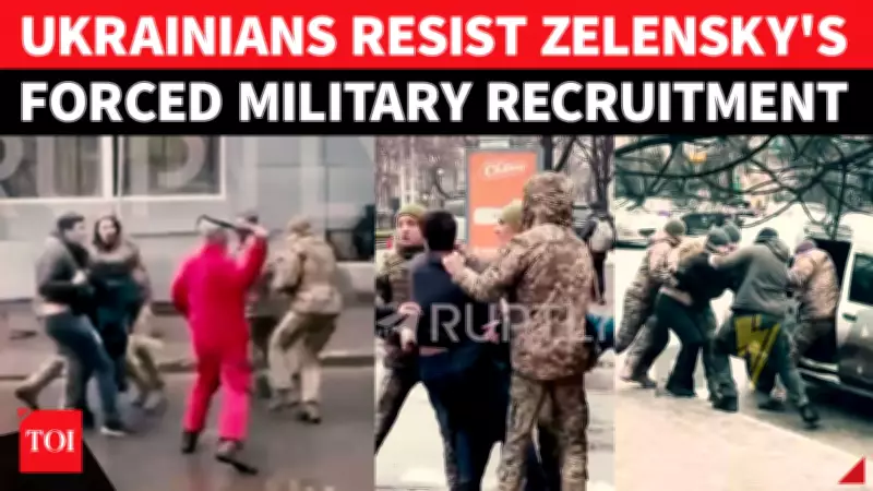 Street Clashes Erupt in Ukraine Over Military Conscription, Videos Show Civilian Resistance