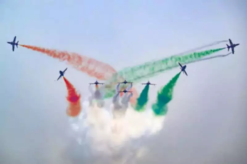 Suryakiran Aerobatic Team to Perform Nine-Aircraft Display Over Jaipur Skies