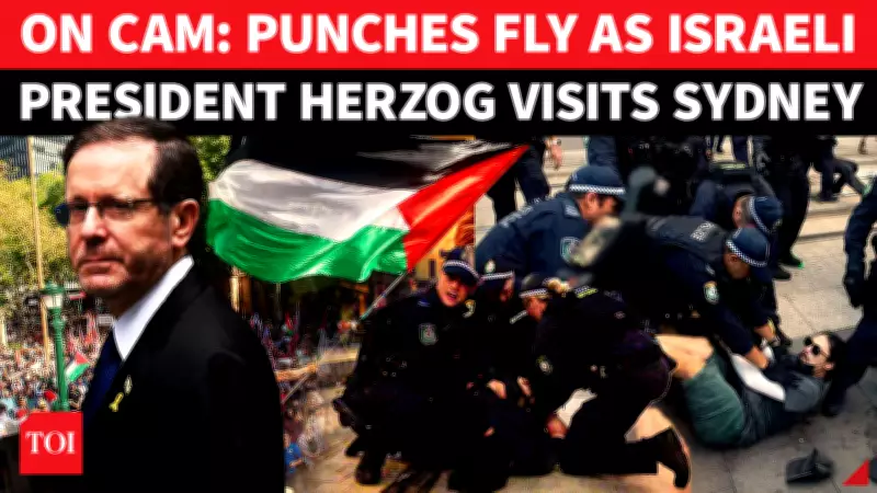 Sydney Erupts: Police Clash with Anti-Israel Protesters During Herzog Visit