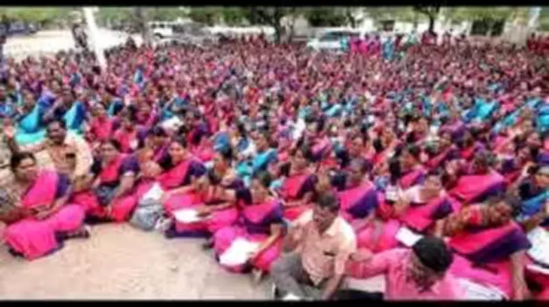 Tamil Nadu Anganwadi Workers Protest in Madurai Demanding Pay Scale Reform