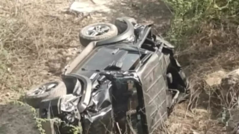 Teen Dies, Two Critical After Thar Plunges 100 Feet in Faridabad Ravine