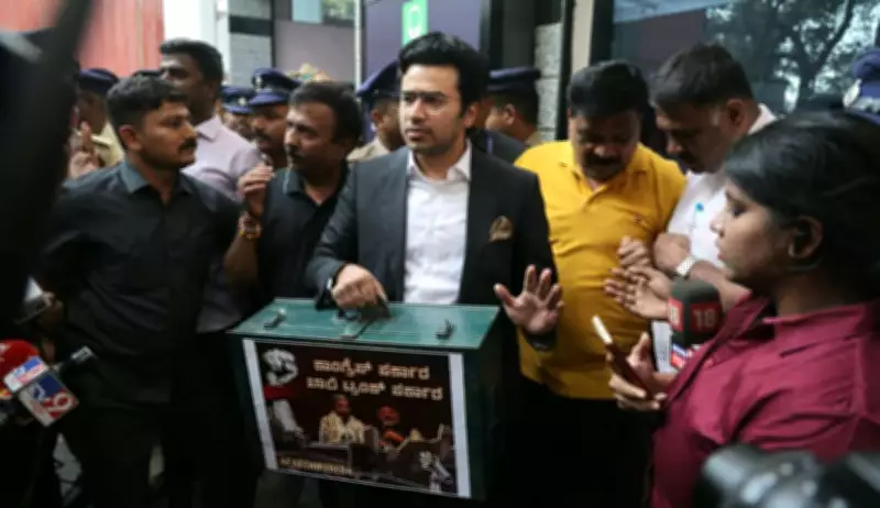 Tejasvi Surya Detained in Bengaluru Metro Fare Hike Protest with Empty Trunk