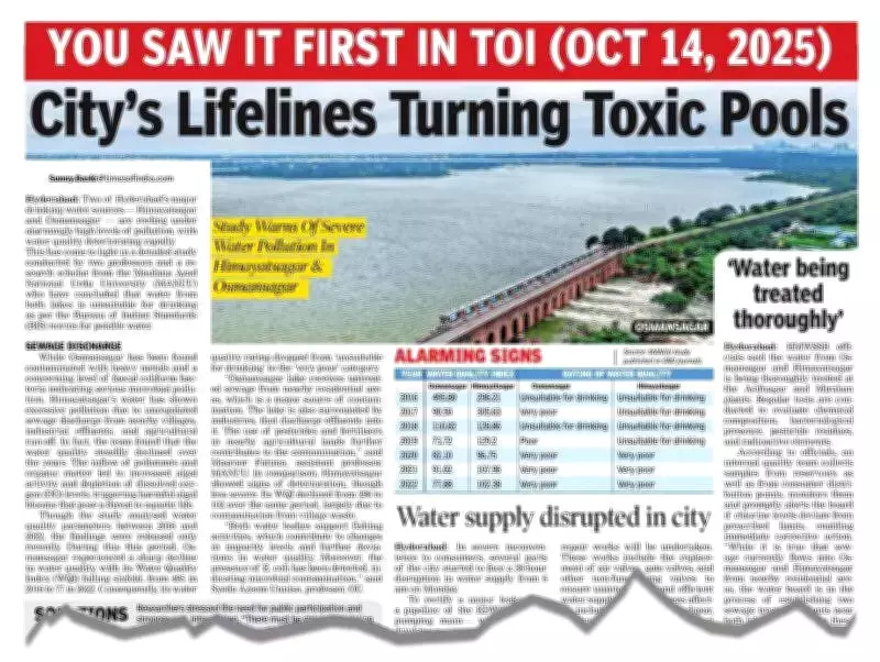 Telangana High Court Alarmed by Toxic Pollution in Hyderabad's Key Reservoirs