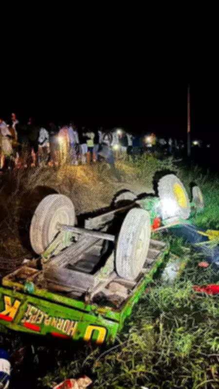 Tractor Trolley Overturn in Jagtial Kills 4, Including Teen Girl; 8 Injured