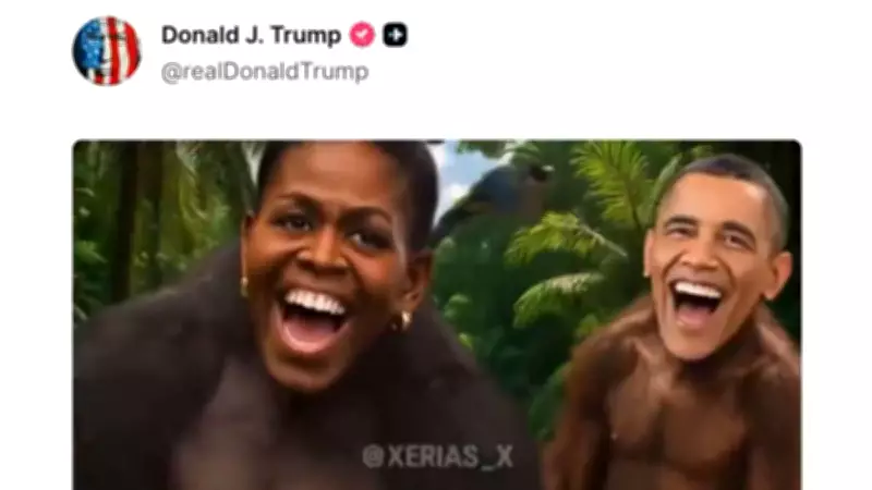 Trump Faces Backlash for Sharing Video Depicting Obamas as Monkeys