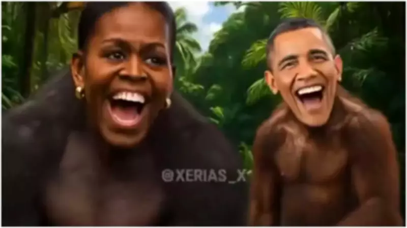 Trump Posts Racist Video Depicting Obamas as Monkeys, Democrats Condemn