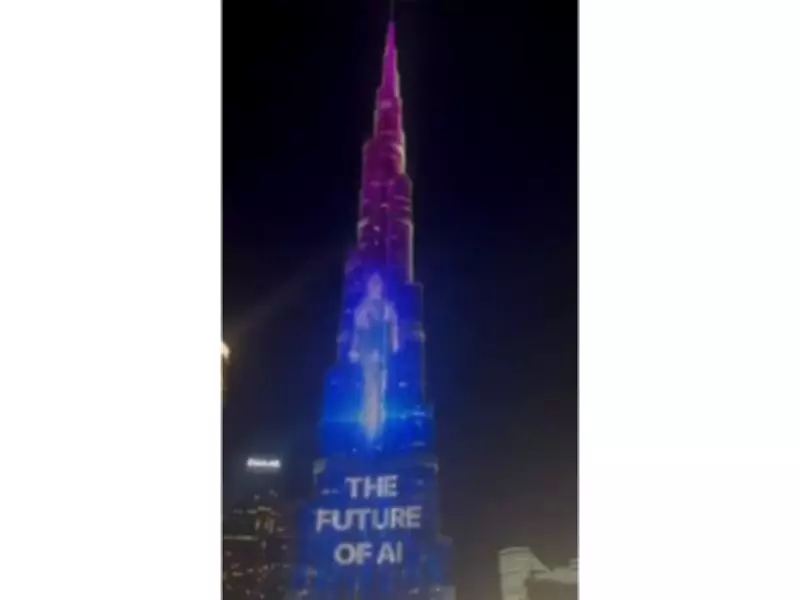 UAE's Burj Khalifa Illuminates for India's AI Impact Summit in New Delhi