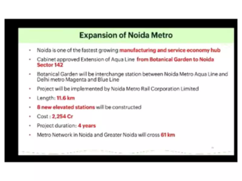 Union Cabinet Approves Extension of Noida Metro's Aqua Line to Greater Noida