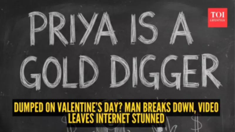 Valentine's Heartbreak Goes Viral: Man's Emotional Outburst Sparks Social Media Debate