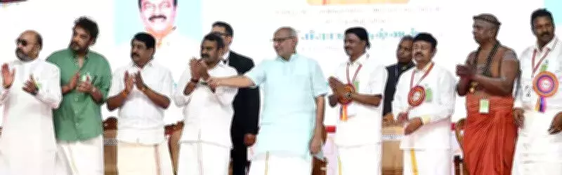 Vice-President Lays Foundation for 150-Foot VOC Statue in Madurai