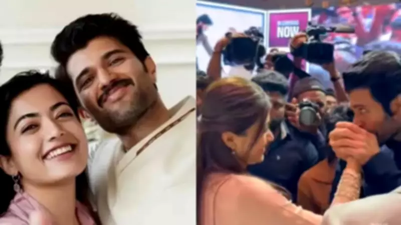 Vijay Deverakonda Kisses Rashmika Mandanna's Hand Publicly, Sparks Romance Rumors