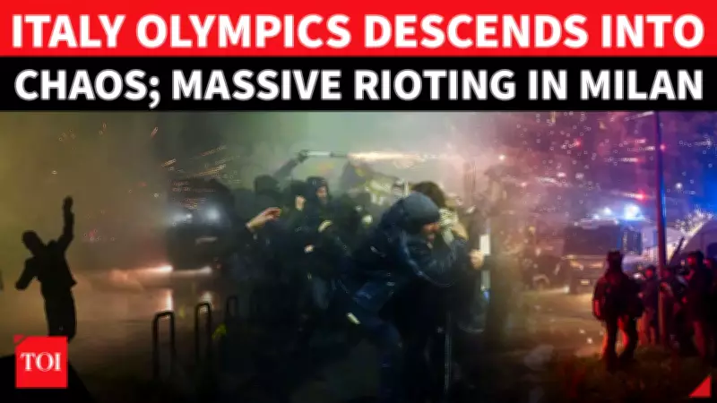 Violent Protests Erupt in Milan Against 2026 Winter Olympics, Police Deploy Water Cannons