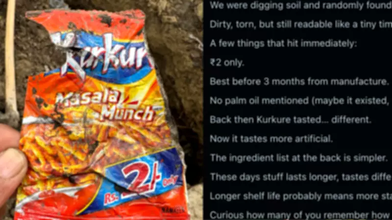 Viral Discovery: Ancient ₹2 Kurkure Packet Unearthed, Sparks Nostalgia and Plastic Pollution Debate