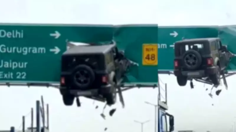 Viral Mahindra Thar Crash Video Debunked as AI-Generated Fake
