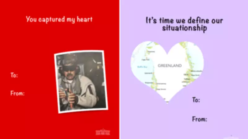 White House Releases Satirical Valentine's Day Cards with Political Imagery