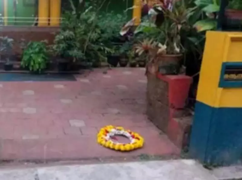 Wreath Left at Writer's Home After Book Launch, Seen as Intimidation Attempt