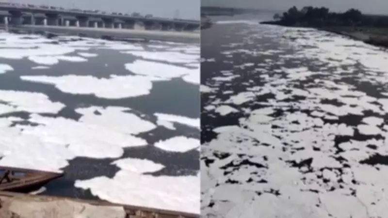 Yamuna's White Menace Returns: Toxic Froth Reappears in Delhi's River Stretch