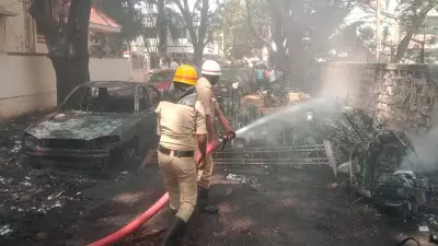 32 Seized Vehicles Destroyed in Major Fire at Bengaluru's Banaswadi Police Station
