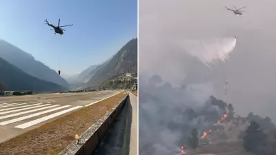 IAF Mi-17 V5 Helicopters Battle Wildfires in Northeast India's Challenging Terrain