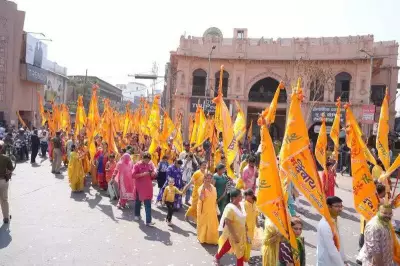 Khatu Shyam Temple's Grand Dhwaj Procession Draws Massive Crowds in Lucknow