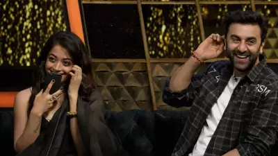 Rashmika Mandanna Blushes as Ranbir Kapoor Makes Her Call Vijay Deverakonda