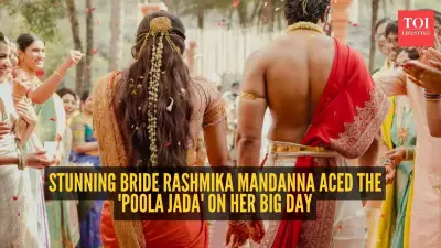 Rashmika Mandanna's Traditional Poola Jada Revives South Indian Bridal Hair